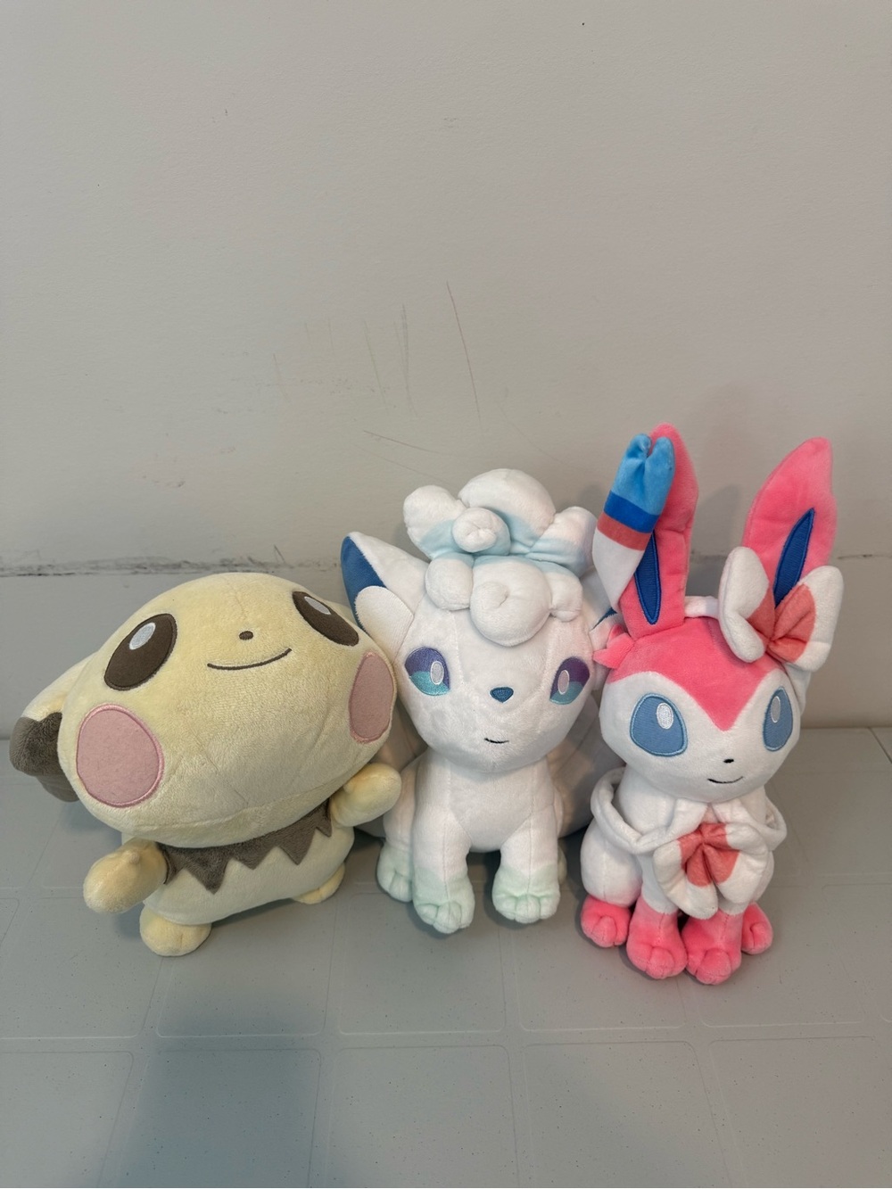 Pichu, Sylveon & Alolan Vulpix Plush Set